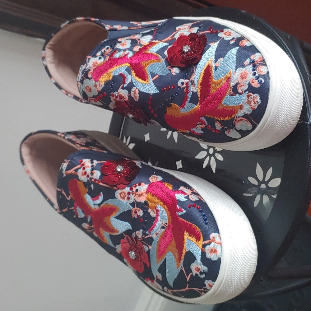 Topshop Koi Embroidered Slip On Sneaker